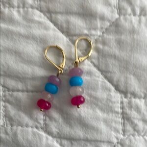 Colorful Beaded Drop Earrings
